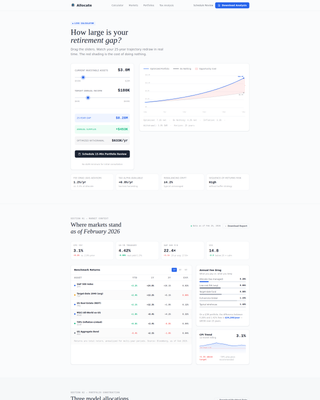 Allocate - Precision Investment Landing Page Template