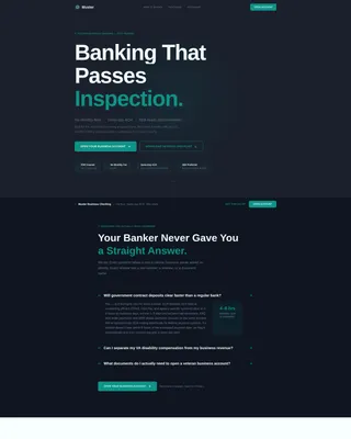 Establish — Veteran Business Checking Landing Page Template