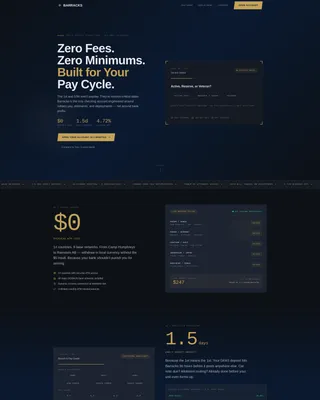 Deploy — Military Checking Account Landing Page Template