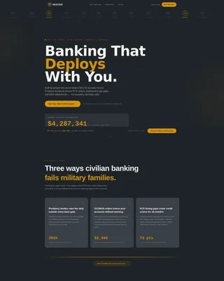 Honor — Military Credit Union Landing Page Template