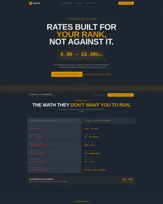 Muster - Fast Military Lending Landing Page Template