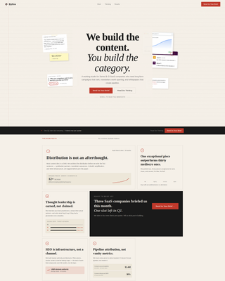 Byline - Authoritative Contentmarketing Landing Page Template
