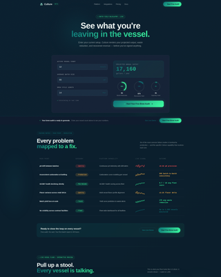 Kombucha Vertical SaaS Cost Calculator Website Template