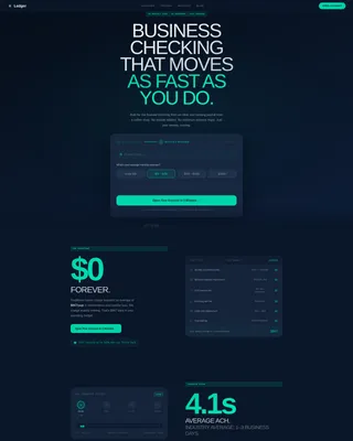 Ledger - Precision Business Checking Landing Page Template