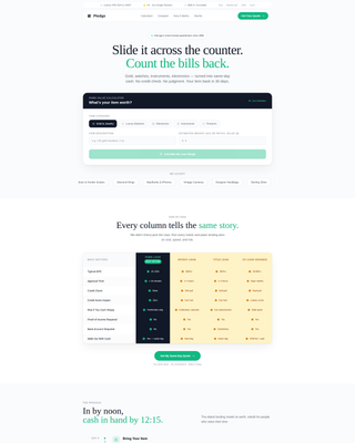 Pledge - Fast Pawnshop Landing Page Template