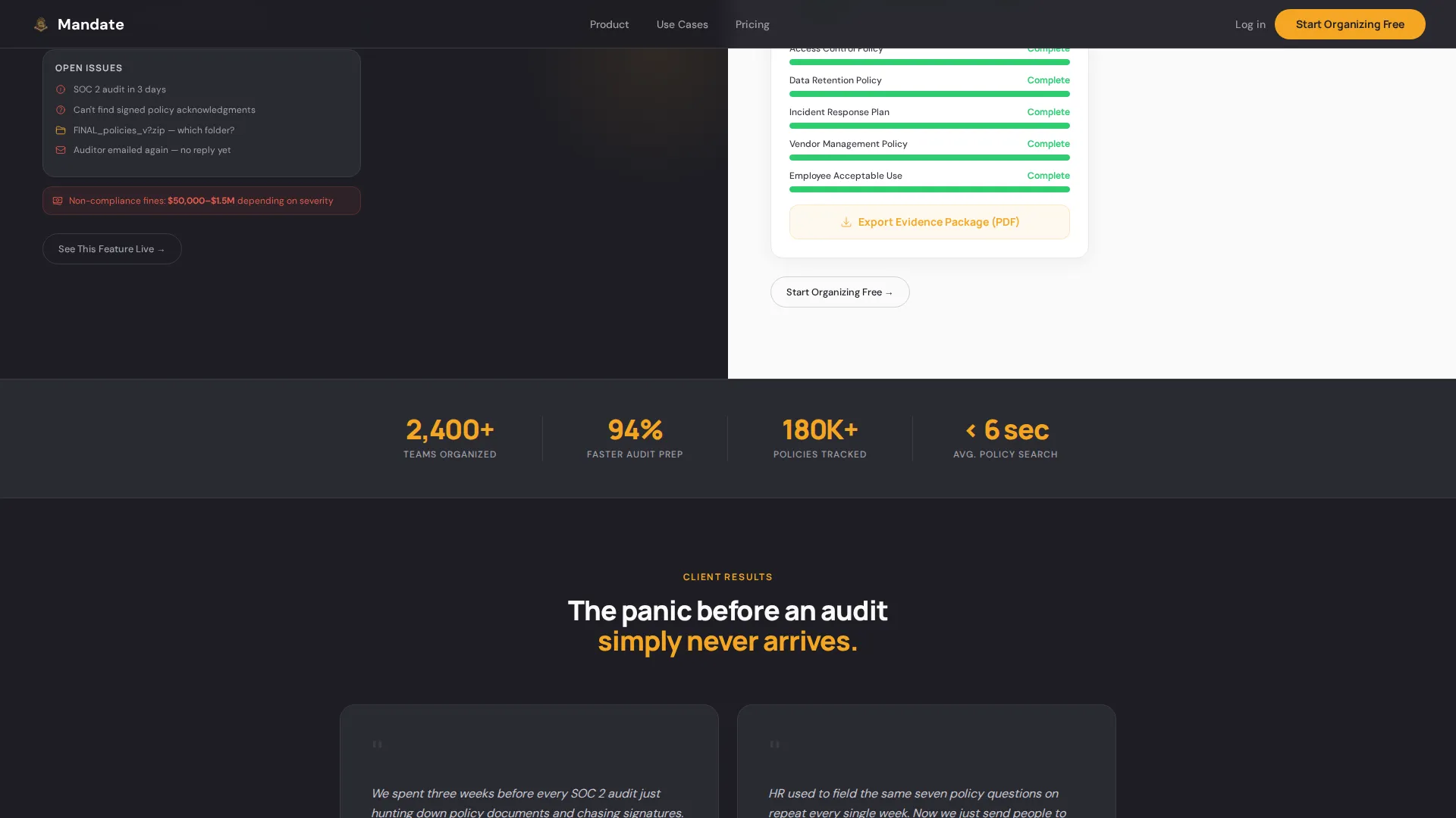Accelerate — Agile Startup Policies Landing Page Template