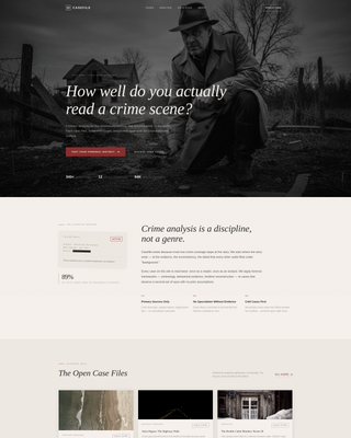 Casefile - Forensic Crimeanalysis Landing Page Template