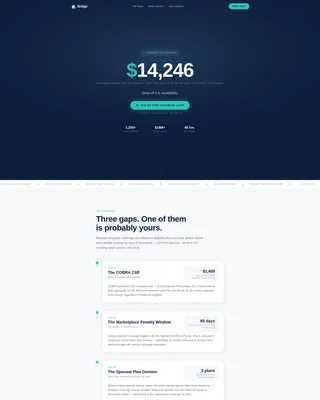 Bridge - Clear Coverage Gap Landing Page Template