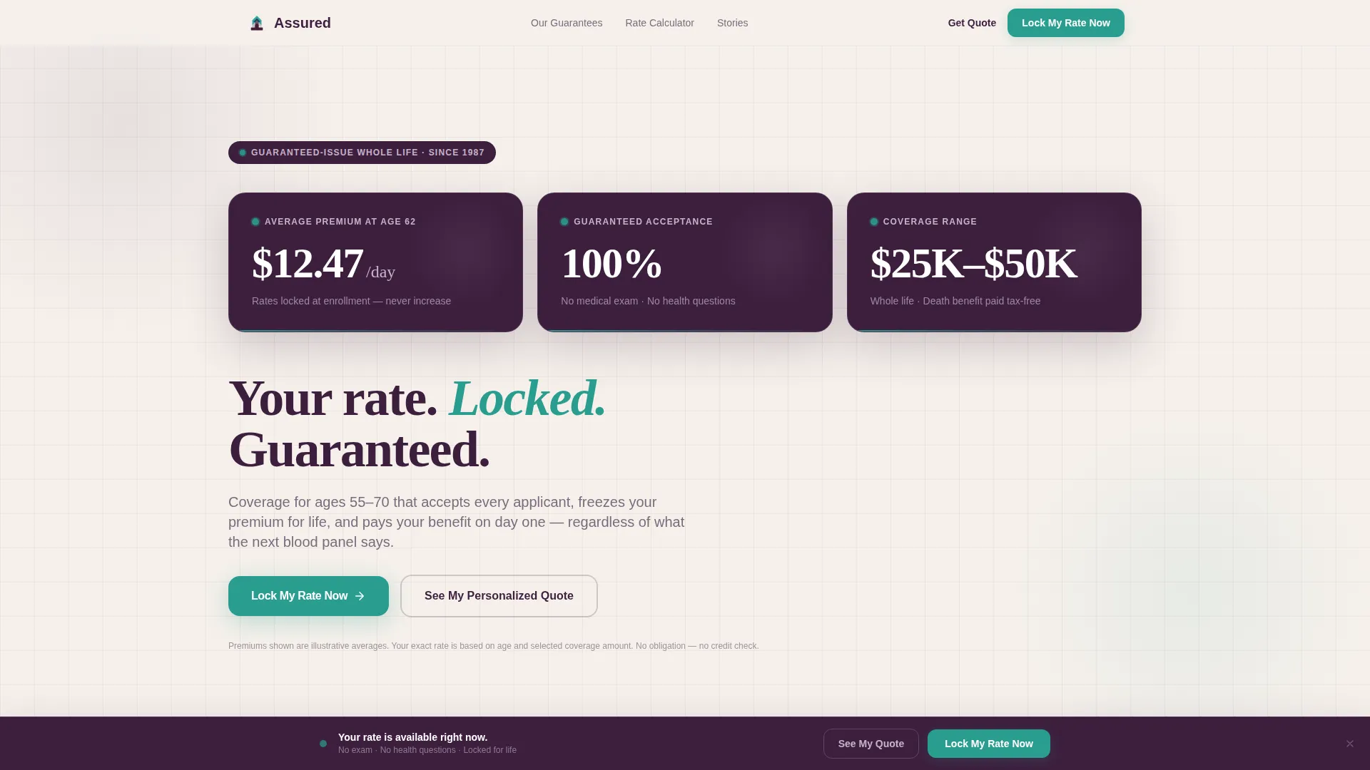 Affirm — Accessible Retiree Life Landing Page Template