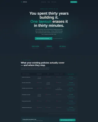 Apex — Premium Wealth Umbrella Landing Page Template