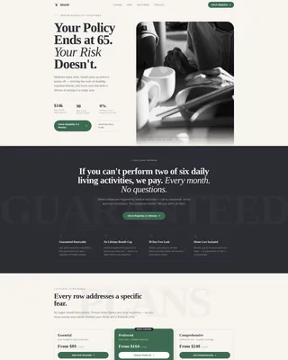 Assure — Senior Disability Protection Landing Page Template
