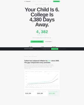 Compound - Powerful 529 Landing Page Template