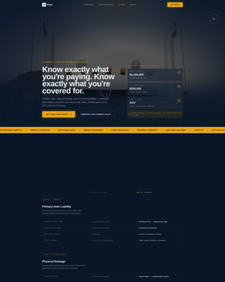 Fleet - Precision Commercial Landing Page Template