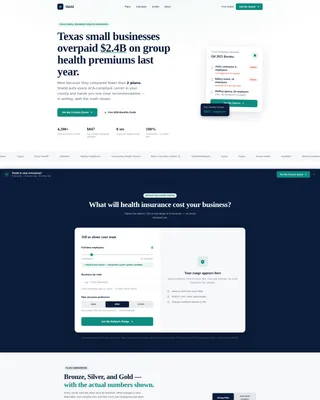 Coverage — Health Insurance Business Landing Page Template