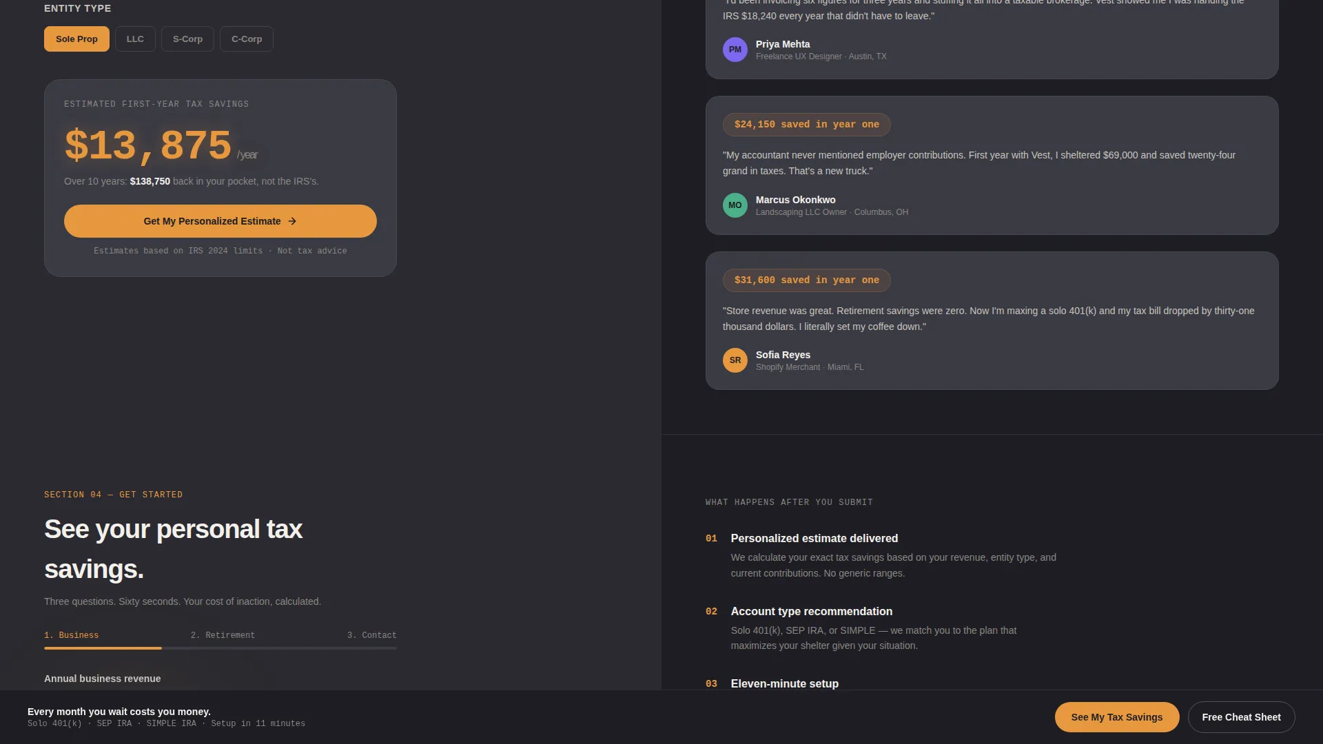 Accelerate — Scalable Startup Retirement Landing Page Template