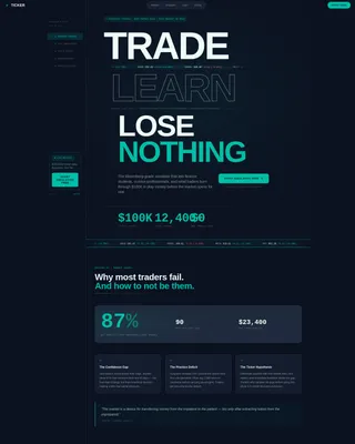 Bullseye — Stock Simulator Market Landing Page Template