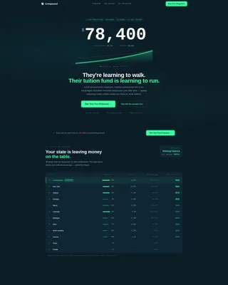 Compound — Intelligent Education Savings Landing Page Template