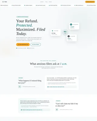 Filed — Optimize Tax Refunds Landing Page Template