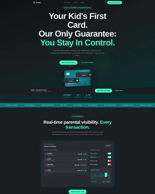 Grow — Teen Credit Card Landing Page Template
