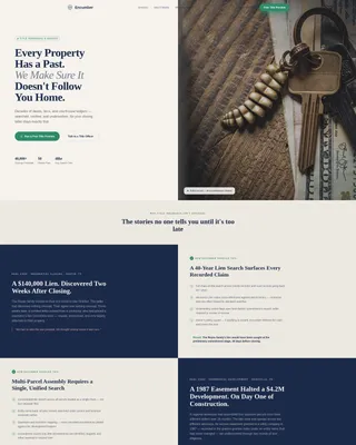 Encumber - Verified Title Protection Landing Page Template