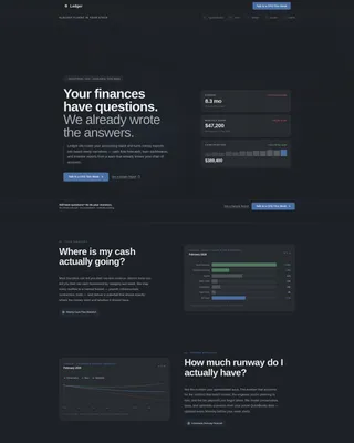 Ledger - Board-Ready Virtual CFO Service Landing Page Template