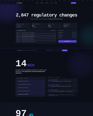 Comply - Powerful Regtech Landing Page Template