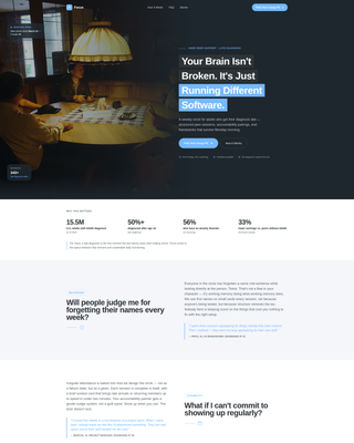 ADHD Care FAQ Website Template