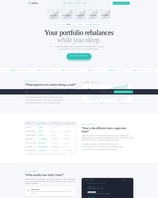 Allocate - Intelligent Roboadvisor Landing Page Template