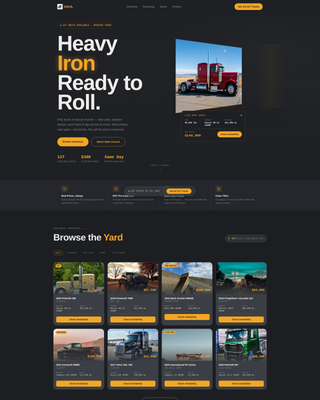 Haul - Dynamic Truck Dealership Landing Page Template