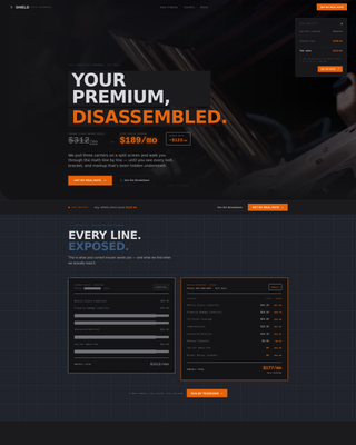 Shield - Precision Insurance Landing Page Template