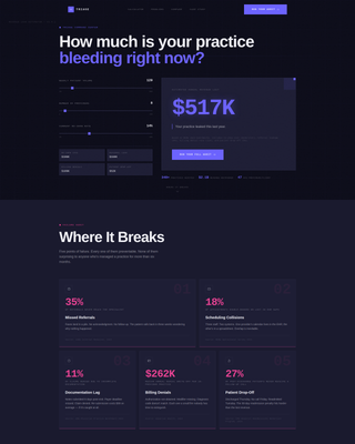 Healthcare Software & SaaS Cost Calculator Website Template