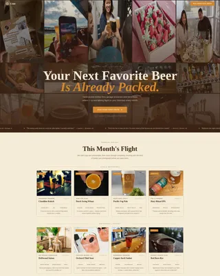 Cellier — Exclusive Beer Box Landing Page Template