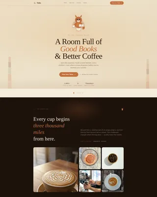 Literary Book Café & Reading Experience Website Template