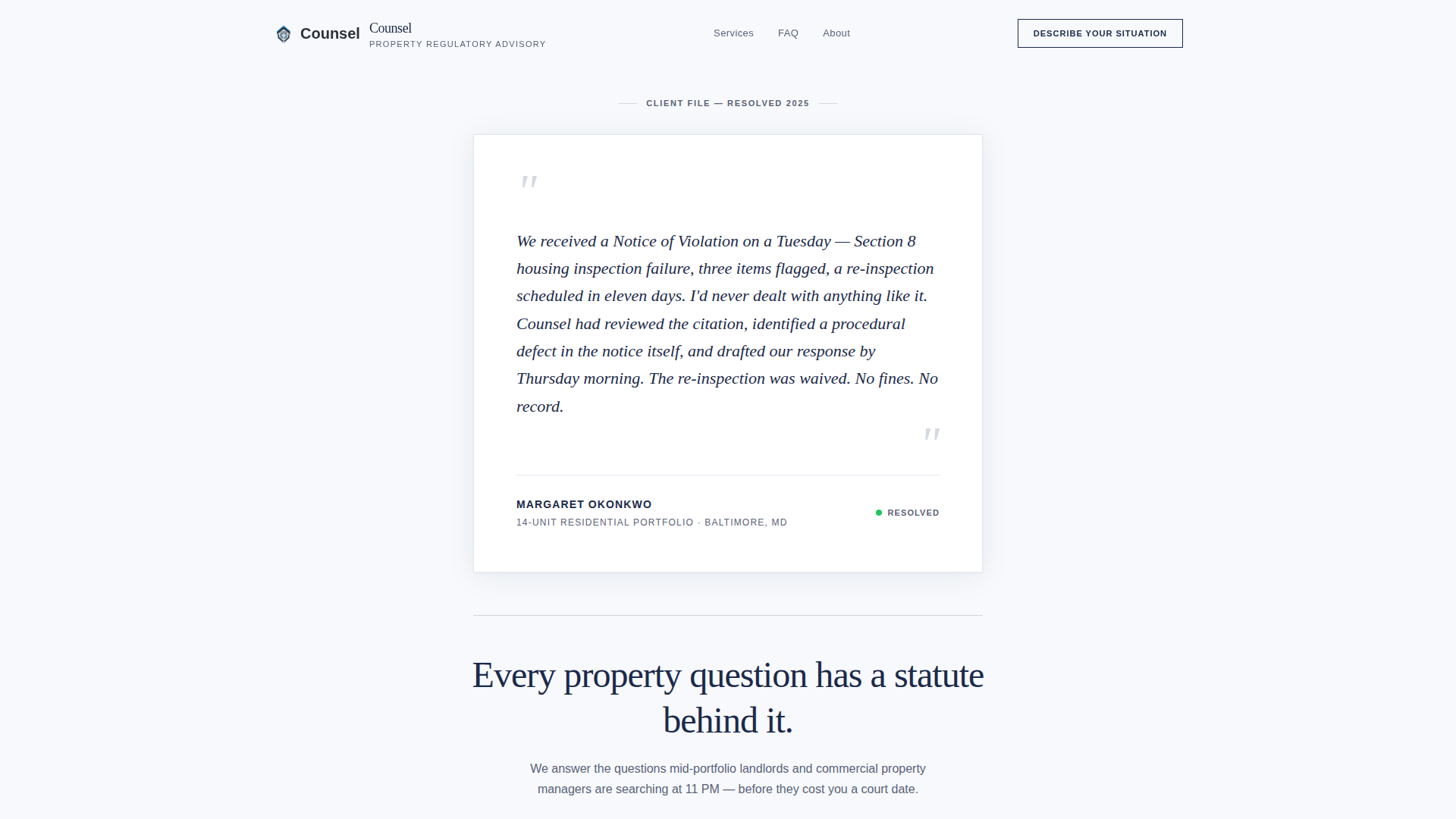 Real Estate Consulting Booking Website Template