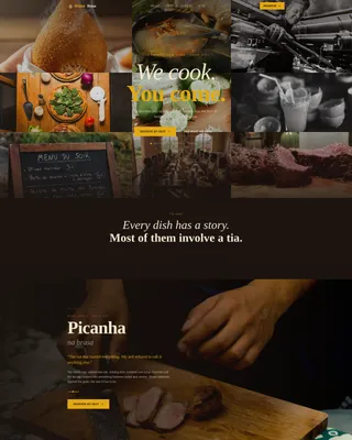 Churrasco — Immersive Brazilian Dining Landing Page Template