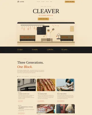 Cleaver - Artisan Butcher Shop Landing Page Template