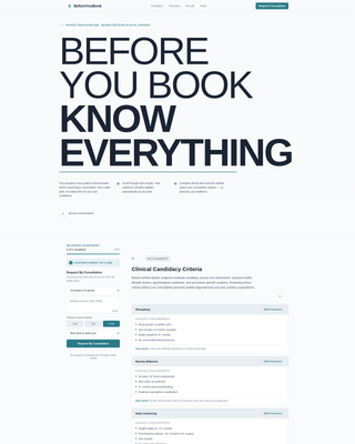 Beforeyoubook - Authoritative Plasticsurgeon Landing Page Template