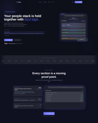 Deploy - Powerful HR Tech Landing Page Template