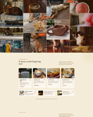Rescue Animal Café & Adoption Experience Website Template