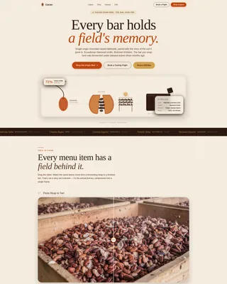 Cacao — Premium Chocolate Tasting Landing Page Template