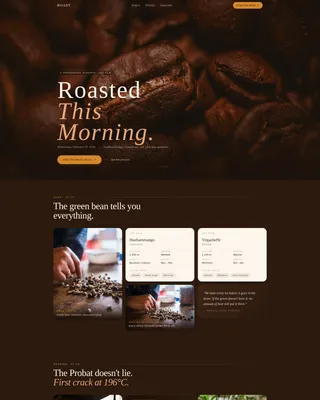 Artisan Coffee Roaster & Online Retail Website Template