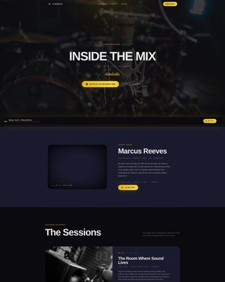 Airwave - Cinematic Musicpodcast Landing Page Template