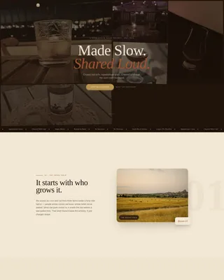 Barrel — Retro Whiskey Distillery Landing Page Template