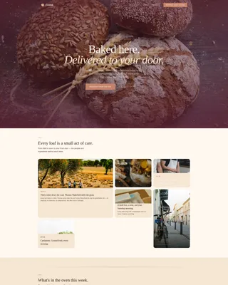 Crumb - Artisan Bakery Delivery Landing Page Template