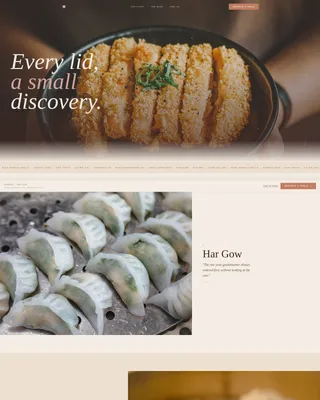 Bamboo — Dim Sum Reservation Landing Page Template