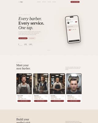 Full-Service Business Booking Website Template