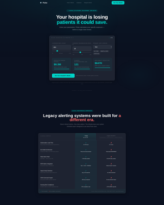 Pulse - Predictive Healthtech Landing Page Template