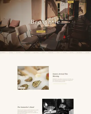 Atelier — Warm Gallery Restaurant Landing Page Template
