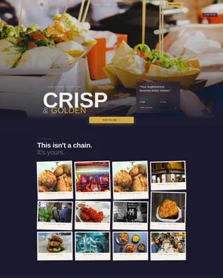 Crisp — Retro Fried Chicken Landing Page Template