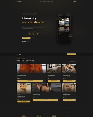 Carve - Bold Kitchenware Landing Page Template